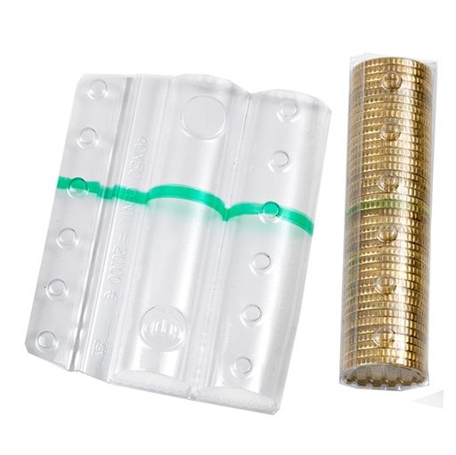 [D66443] SACCHETTO DA 100 BLISTER PORTAMONETE 50 CENT FASCIA VERDE