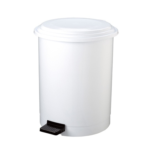 [D67555] PATTUMIERA A PEDALE RUF IN PPL BIANCO 40Lt