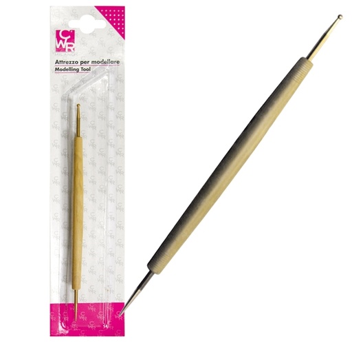 [D67669] BULINO con doppia punta in acciaio PER SBALZO/EMBOSSING 18.5cm CWR