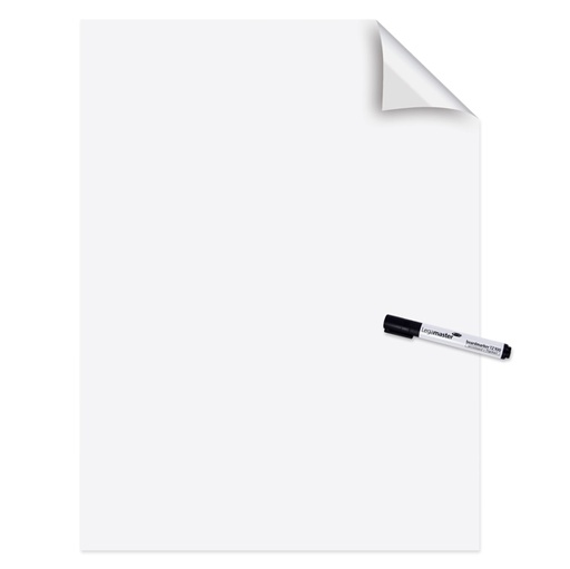 [D67703] ROTOLO 25FG ELETTROSTATICI 60x80CM BIANCO LUCIDO MAGIC CHART Legamaster