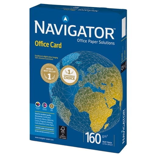 [D67790] CARTA NAVIGATOR office card A4 160GR 250FG 210X297MM