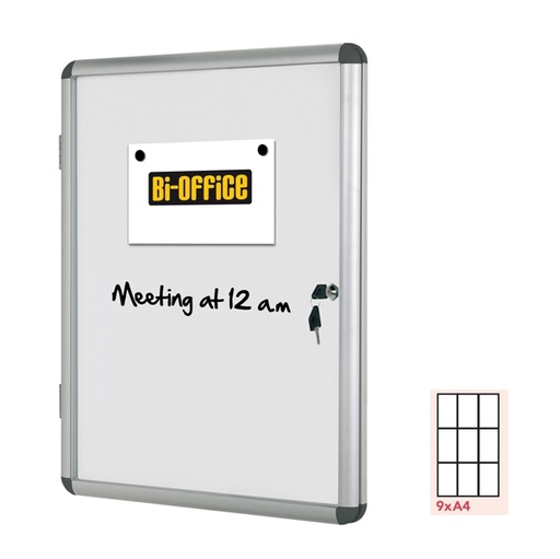 [D67806] BACHECA PER INTERNI BIANCA MAGNETICA 9XA4 VERTICALE Bi-Office