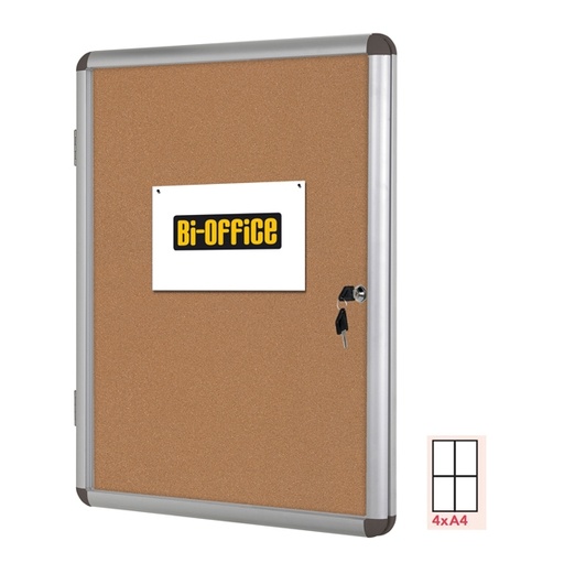 [D67807] BACHECA PER INTERNI FONDO SUGHERO 4XA4 VERTICALE Bi-Office