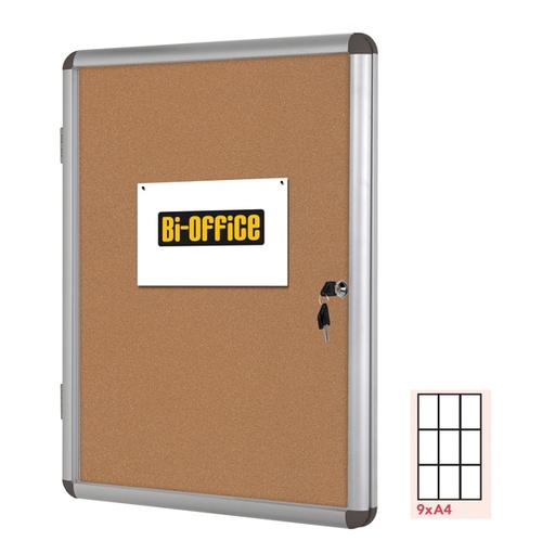 [D67809] BACHECA PER INTERNI FONDO SUGHERO 9XA4 VERTICALE Bi-Office