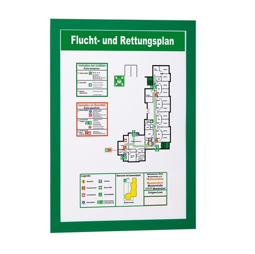 [D67824] Cornice espositiva adesiva Duraframe(R) A4 21x29,7cm verde DURABLE