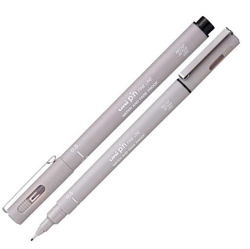 [D93927] Pin fineliner grigio chiaro punta 0.5mm Uni Mitsubishi