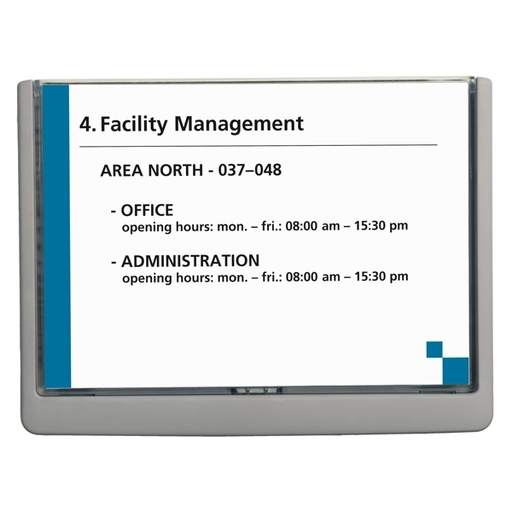 [D67865] TARGA FUORI PORTA CLICK SIGN 210x149MM (A5) DURABLE