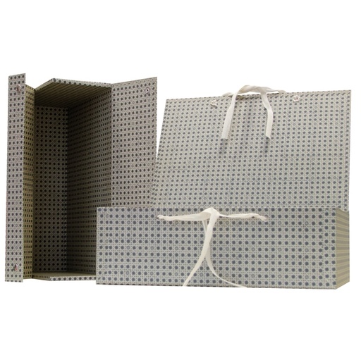 [D68034] SCATOLA ARCHIVIO IN LEGNO "UNIVERSALE" C/FETTUCCIA 38X27CM DORSO 12