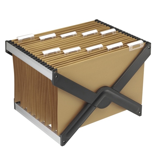 [D68058] SUPPORTO PER CARTELLE SOSPESE LUXOR CON 10 CARTELLE 39cm AVANA