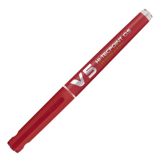 [D68094] ROLLER HI-TECPOINT V5 RICARICABILE ROSSO BEGREEN PILOT