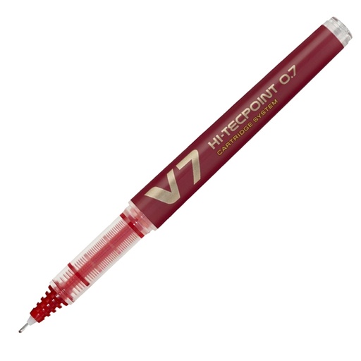 [D68098] ROLLER HI-TECPOINT V7 RICARICABILE ROSSO BEGREEN PILOT
