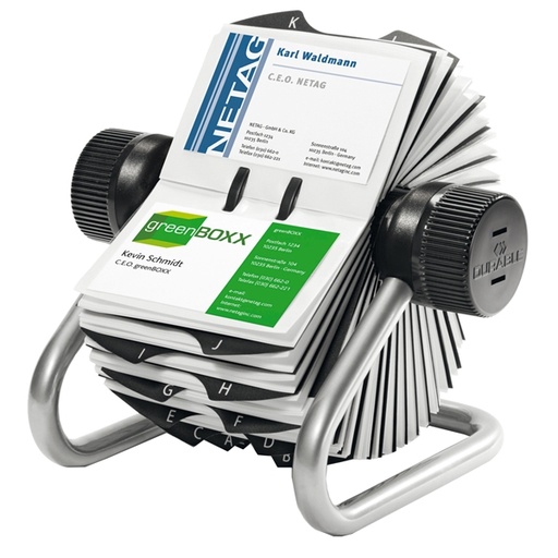 [D68163] PORTABIGLIETTI VISITA ROTATORIO 400 POSTI SILVER VISIFIX ROTARY FILE DURABLE
