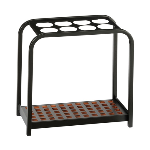 [D68294] PORTAOMBRELLI MULTI A 8 POSTI NERO