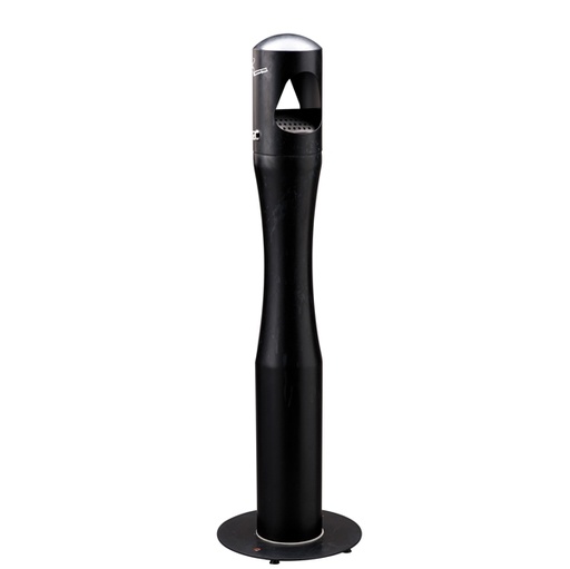 [D68298] Portacenere a colonna H108cm in acciaio nero