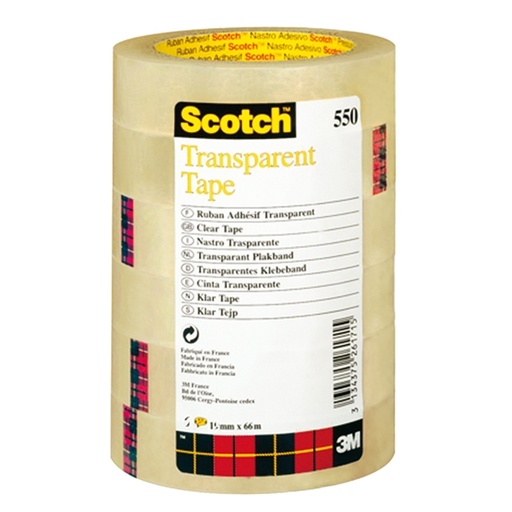 [D68545] TORRE 10 RT NASTRO ADESIVO Scotch(R) 550 15MMX66M IN PPL
