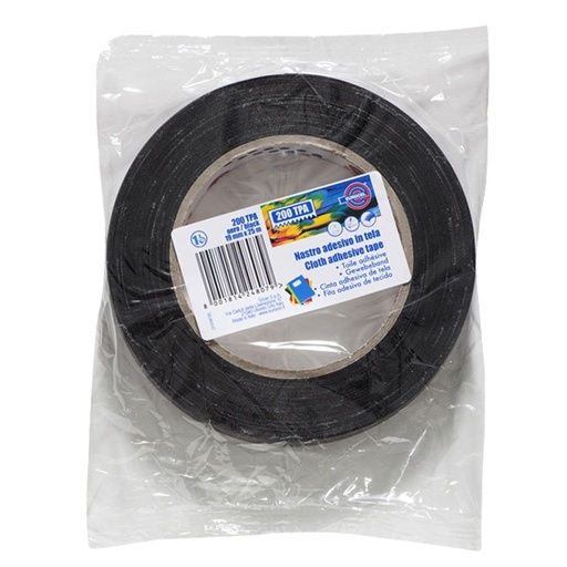 [D68564] NASTRO ADESIVO TELATO TPA 200 19MMX25MT NERO