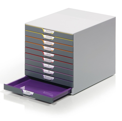 [D68814] CASSETTIERA A 10 CASSETTI VARICOLOR DURABLE