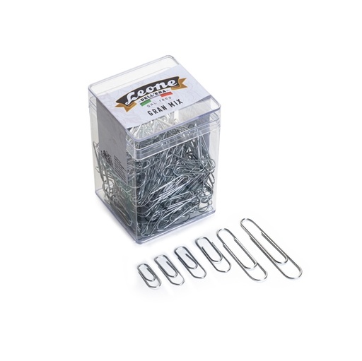 [D68846] GRAN MIX FERMAGLI ZINCATI 125gr ASSORTITI LEONE