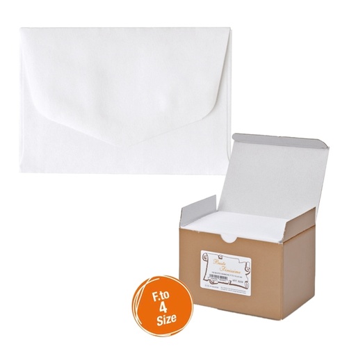 [D68905] SCATOLA 100buste BIANCHE f.to 4 75x112mm BRISTOL SADOCH