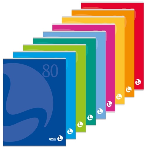[D69856] MAXIQUADERNO A4 80gr 80fg+1 1 rigo c/margine copertina 250gr COLOR 80 BM