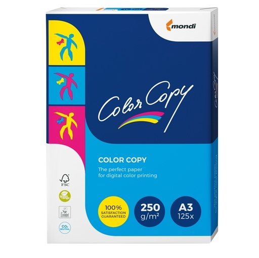 [D70189] CARTA BIANCA COLOR COPY A3 297x420mm 250gr 125fg MONDI
