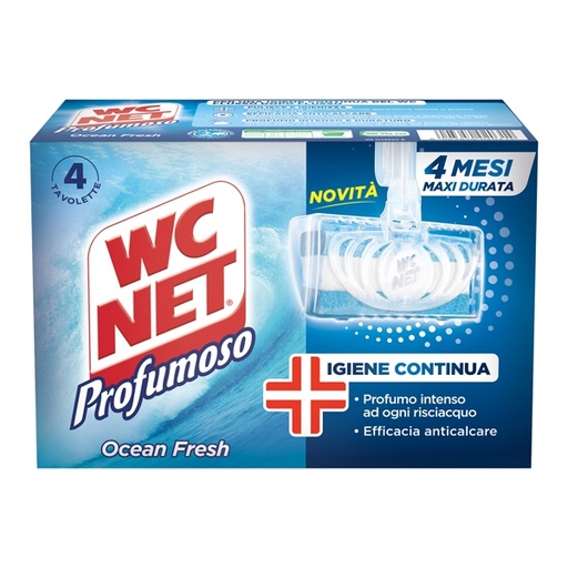 [D70895] WC NET TAVOLETTA PROFUMOSO OCEAN FRESH (4X34GR)