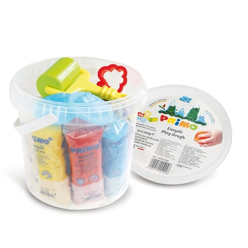 [D71015] SECCHIELLO CON 10 PANETTI PASTA MODELLABILE + ACCESSORI PRIMO