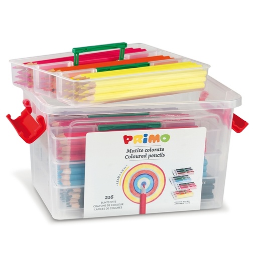 [D71017] SCHOOLBOX 216 PASTELLI COLORATI 100 FSC in 12 colori PRIMO