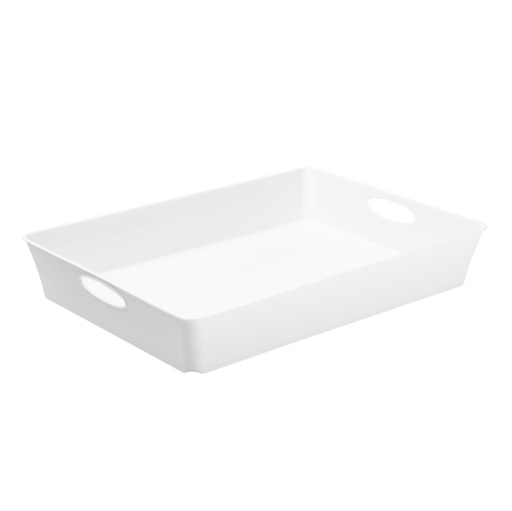 [D71103] VASSOIO MULTIUSO 37,5x26,6xH6cm BIANCO LIVING