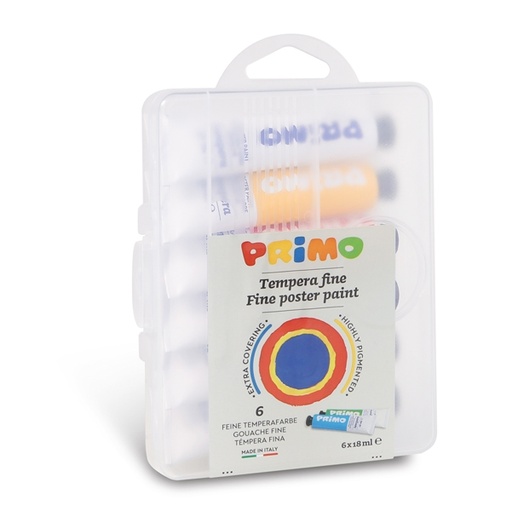 [D71122] ASTUCCIO 6 TUBI TEMPERA 18ML Primo