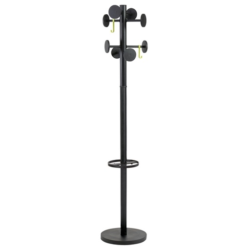 [D71270] APPENDIABITI A 8 POSTI 175cm NERO STAN3 Alba