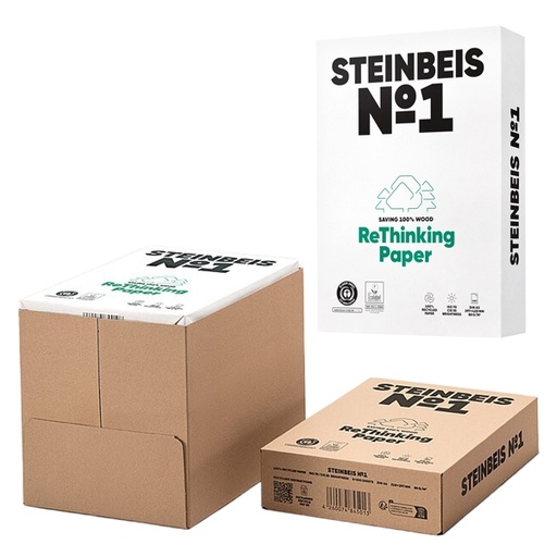 [D71480] CARTA STEINBEIS CLASSIC WHITE A3 80gr 500fg 100 riciclata