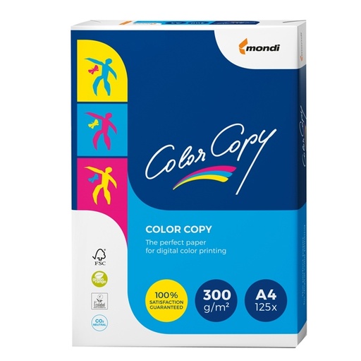 [D71485] CARTA BIANCA COLOR COPY A4 210x297mm 300gr 125fg MONDI