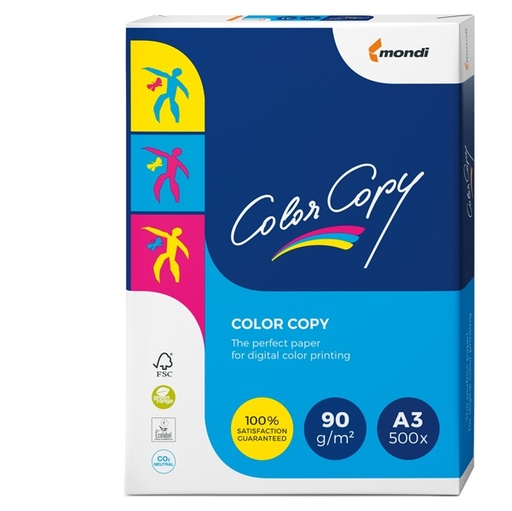 [D71487] CARTA BIANCA COLOR COPY A3 297x420mm 90gr 500fg MONDI