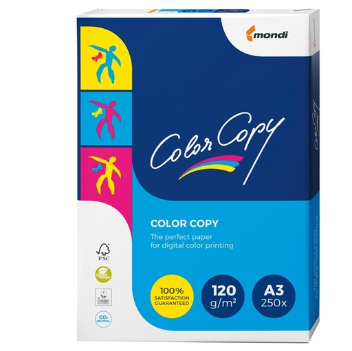[D71488] CARTA BIANCA COLOR COPY A3 297x420mm 120gr 250fg MONDI