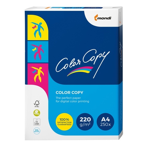 [D71491] CARTA BIANCA COLOR COPY A4 210x297mm 220gr 250fg MONDI