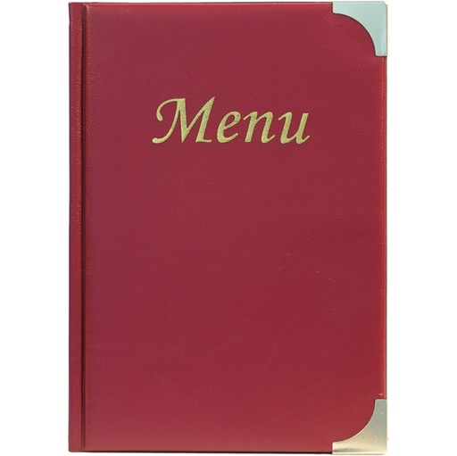 [D71620] PORTA MENU' A5-23,7x17cm BORDEAUX in PVC BASIC con 4+2 BUSTE FISSE