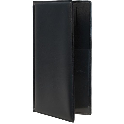 [D71622] PORTACONTO 23,7x12,5cm NERO in PVC BASIC con 4+2 BUSTE FISSE