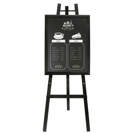 [D71635] CAVALLETTO IN LEGNO NERO H165cm Securit
