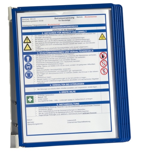 [D71684] LEGGIO DA MURO VARIO WALL 5 - 5 pannelli BLU DURABLE