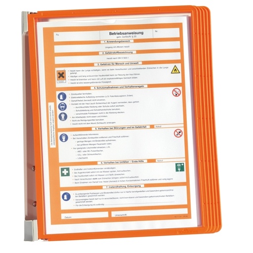 [D71685] LEGGIO DA MURO VARIO WALL 5 - 5 pannelli ARANCIONE DURABLE