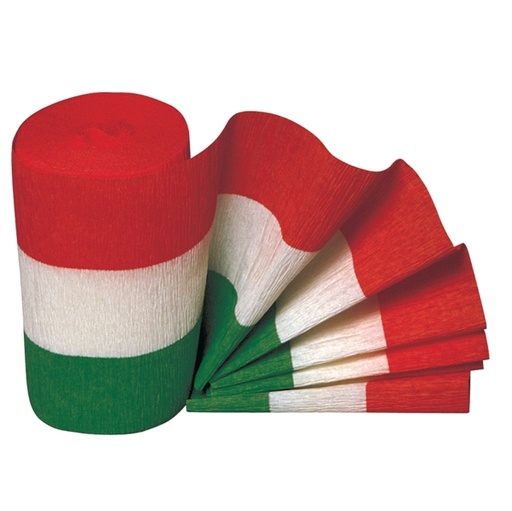 [D71764] CONF. 3 ROTOLI CARTA CRESPA TRICOLORE 10MT X 10CM