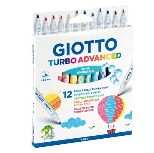 [D71765] ASTUCCIO 12 PENNARELLI GIOTTO TURBO ADVANCED