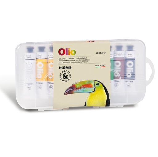 [D71771] ASTUCCIO 10 COLORI A OLIO 18ml Primo