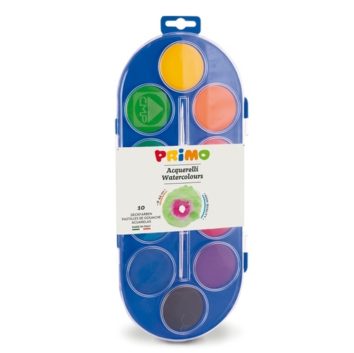 [D71772] ASTUCCIO 10 PASTIGLIE ACQUERELLI JUMBO 44mm PRIMO