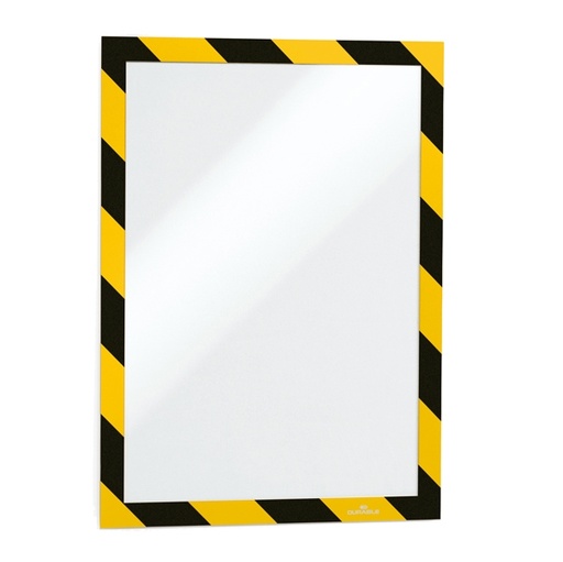 [D71797] Cornice adesiva Duraframe(R) Security A4 21x29,7cm giallo-nero DURABLE