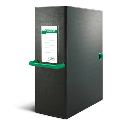 [D71823] Scatola archivio Big Next 160 nero/verde 25x35cm dorso 16cm