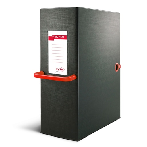 [D71827] Scatola archivio Big Next 160 nero/rosso 25x35cm dorso 16cm