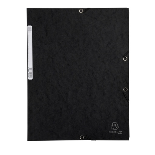 [D71858] CARTELLA CON ELASTICO 24x32CM NERO CARTONCINO LUSTRE' 425gr