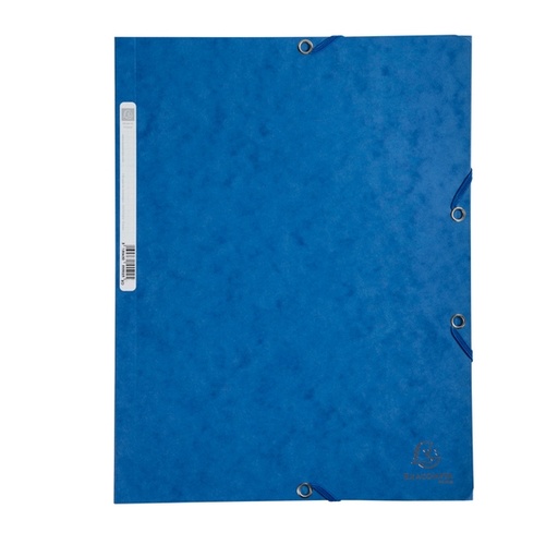 [D71859] CARTELLA CON ELASTICO 24x32CM BLU CARTONCINO LUSTRE' 425gr